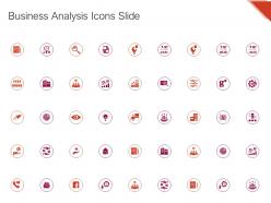 Business analysis icons slide ppt powerpoint presentation outline
