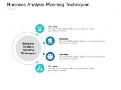 Business analysis planning techniques ppt powerpoint presentation portfolio grid cpb