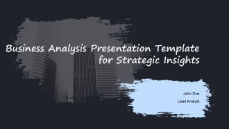 Business Analysis Presentation Template For Strategic Insights PPT H