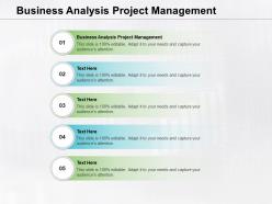 Business analysis project management ppt powerpoint presentation pictures icon cpb