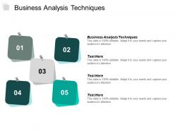 Business analysis techniques ppt powerpoint presentation pictures microsoft cpb