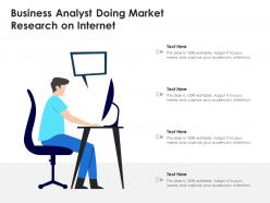 Business analyst doing market research on internet