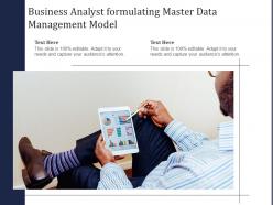 Business analyst formulating master data management model
