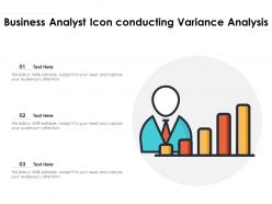 Business analyst icon conducting variance analysis