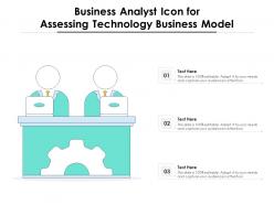 Business analyst icon for assessing technology business model