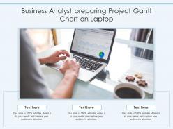 Business Analyst Preparing Project Gantt Chart On Laptop