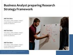 Business analyst preparing research strategy framework