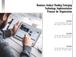 Business analyst reading emerging technology implementation process for organization