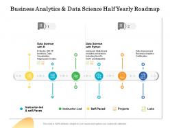 Business Analytics And Data Science Half Yearly Roadmap