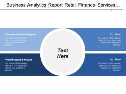 Business analytics report retail finance services customer experience cpb
