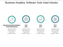 Business analytics software tools used industry ppt powerpoint presentation model sample cpb