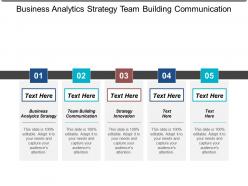 Business analytics strategy team building communication strategy innovation cpb