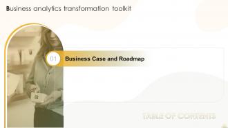 Business Analytics Transformation Toolkit Slide Table Of Contents