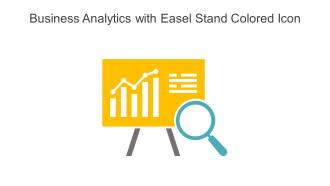 Business Analytics With Easel Stand Colored Icon In Powerpoint Pptx Png And Editable Eps Format