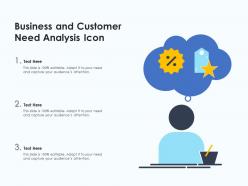 Business and customer need analysis icon