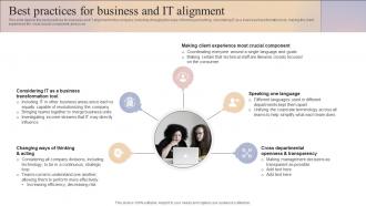 Business And It Alignment Best Practices For Business And It Alignment Contd Ppt Professional Design Inspiration