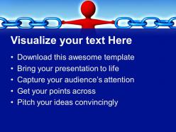 Business and strategy powerpoint templates strongest link chains growth ppt presentation