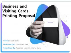 Business and visiting cards printing proposal powerpoint presentation slides