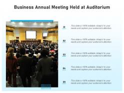 Business annual meeting held at auditorium