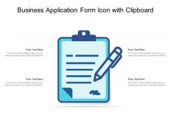 Business application form icon with clipboard