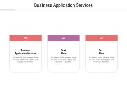 Business application services ppt powerpoint presentation inspiration professional cpb