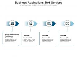 Business applications text services ppt powerpoint presentation icon portfolio cpb