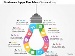 Business apps for idea generation flat powerpoint design