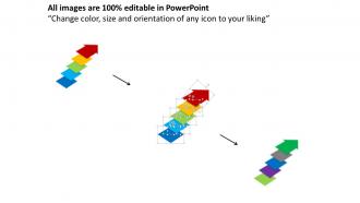 Business apps growth arrow diagram flat powerpoint design