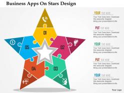 Business apps on stars design flat powerpoint design