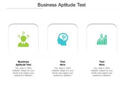 Business aptitude test ppt powerpoint presentation summary icons cpb