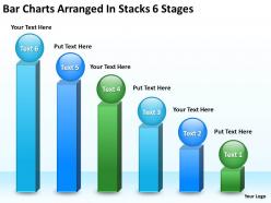 Business Architecture Diagrams Bar Charts Arranged Stacks 6 Stages Powerpoint Slides