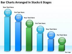 Business architecture diagrams bar charts arranged stacks 6 stages powerpoint slides