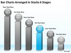 Business architecture diagrams bar charts arranged stacks 6 stages powerpoint slides