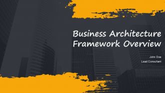 Business Architecture Framework PPT Mockup AT