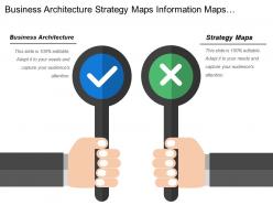 Business architecture strategy maps information maps analysis need