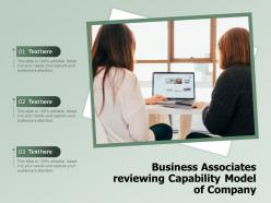 Business associates reviewing capability model of company
