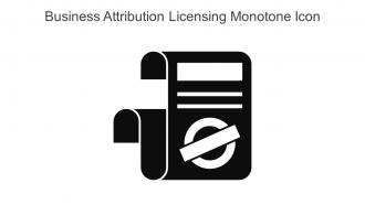 Business Attribution Licensing Monotone Icon In Powerpoint Pptx Png And Editable Eps Format