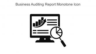Business Auditing Report Monotone Icon In Powerpoint Pptx Png And Editable Eps Format
