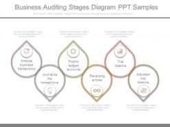 Business auditing stages diagram ppt samples