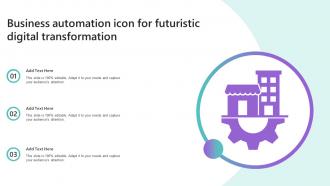 Business Automation Icon For Futuristic Digital Transformation