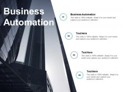 Business automation ppt powerpoint presentation ideas brochure cpb