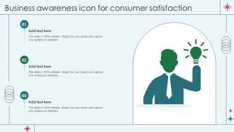 Business Awareness Icon For Consumer Satisfaction