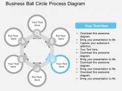 Business ball circle process diagram flat powerpoint design