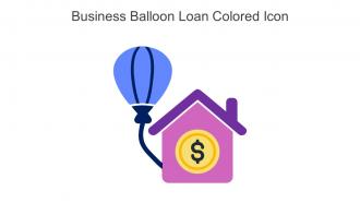Business Balloon Loan Colored Icon In Powerpoint Pptx Png And Editable Eps Format