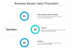 Business banker value proposition ppt powerpoint presentation model slide download cpb
