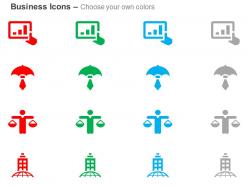Business bar graph balance scale building ppt icons graphics