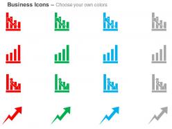 Business bar graph growth decline arrow analysis chart ppt icons graphics