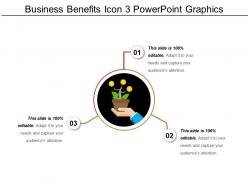 Business benefits icon 3 powerpoint graphics