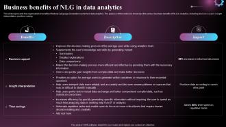 Business Benefits Of NLG In Data Analytics Ppt Pictures