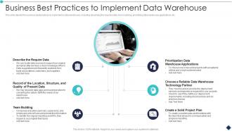 Business Best Practices To Implement Data Warehouse Analytic Application Ppt Portrait